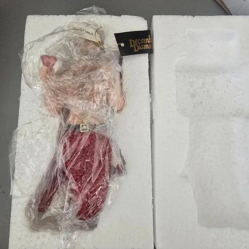 December Diamonds‎ Santa Daddy II Merman Christmas Ornament 55-55008 Red Glitter
